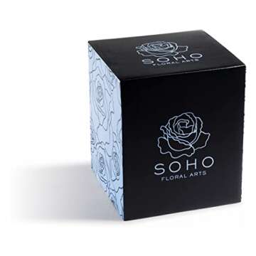 SOHO FLORAL ARTS | Large Mirrored Vase Pave Accent | Genuine Roses that Last for Years | Forever Roses in a Box (9ct. Red) | Mothers Day Gifts