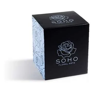 SOHO FLORAL ARTS | Large Mirrored Vase Pave Accent | Genuine Roses that Last for Years | Forever Roses in a Box (9ct. Red) | Mothers Day Gifts