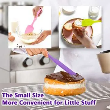 Silicone Spatula Set of 7, P&P CHEF Heat-Resistant Rubber Spatulas Kitchen Utensils Set for Non-stick Cooking Baking Mixing, Seamless & Flexible Design, Dishwasher Safe, Multicolor