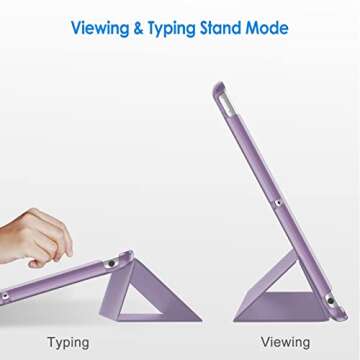 JETech Case for iPad 10.2-Inch (2021/2020/2019 Model, 9/8/7 Generation), Auto Wake/Sleep Cover (Light Purple)