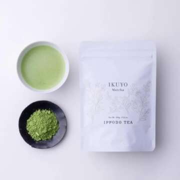 Ippodo Tea - Ikuyo Matcha (3.5oz) - For Lattes and Usucha - Medium & Snappy - Kyoto Since 1717