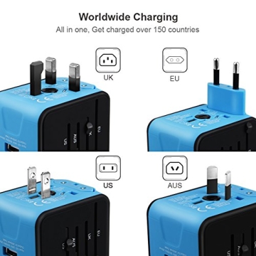 HAOZI Universal Travel Adapter for 150+ Countries