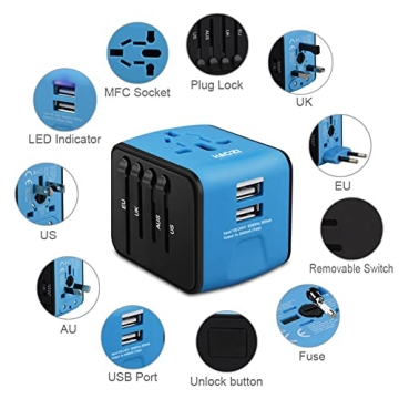 HAOZI Universal Travel Adapter for 150+ Countries