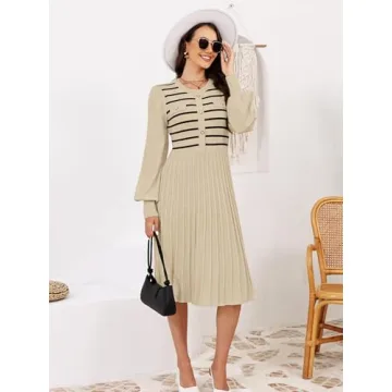 Buy ETCYY Casual Long Sleeve Midi Dress for Winter