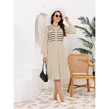 Buy ETCYY Casual Long Sleeve Midi Dress for Winter