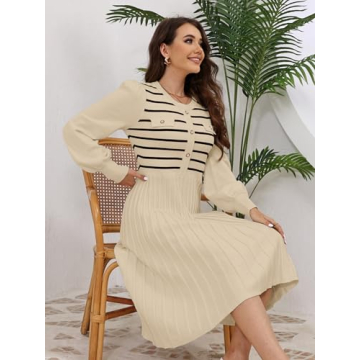 Buy ETCYY Casual Long Sleeve Midi Dress for Winter