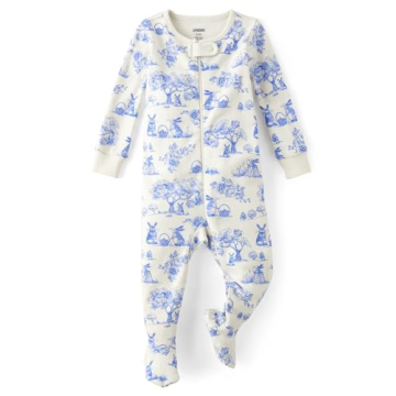 Enchanting Gymboree Toddler Easter Bunny Pajama - Zip Front Cotton Design 18-24 Months