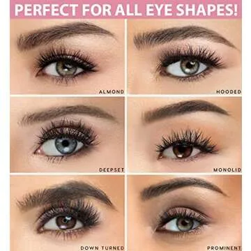 Luxillia Magnetic Eyelashes with Eyeliner Set for Natural Glam