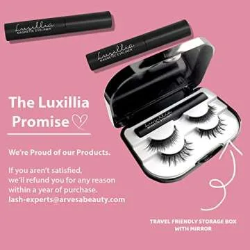 Luxillia Magnetic Eyelashes with Eyeliner Set for Natural Glam