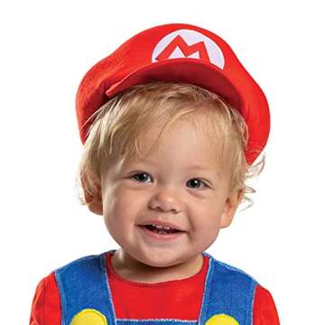 Disguise Infant Mario Costume, Official Super Mario Bros Outfit for Babies, Size (12-18 months)