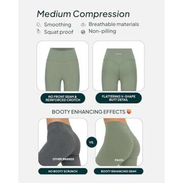 PAVOI ACTIVE Buttery Soft Workout Leggings for Women - High Waisted No Front Seam Gym Leggings Yoga ...