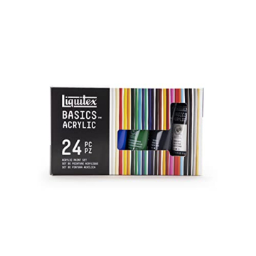 Liquitex BASICS Acrylic Paint Set with 24 Vivid Colors