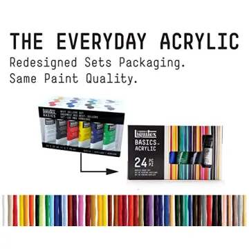 Liquitex BASICS Acrylic Paint Set with 24 Vivid Colors