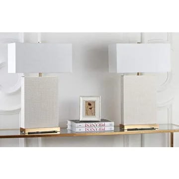Elegant Safavieh Modern Cream Lamps Set for Home Decor
