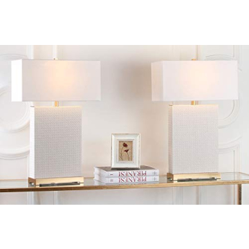 Elegant Safavieh Modern Cream Lamps Set for Home Decor