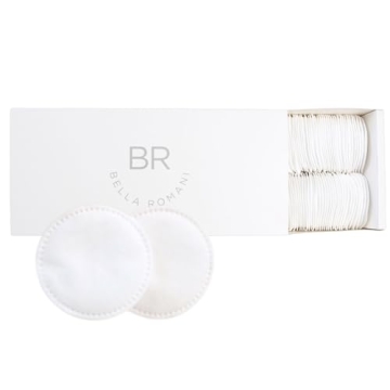 Bella Romani Cotton Rounds Makeup Remover Pads - Pack of 200 - Organic Pads, Lint Free, Eco-Friendly...