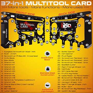 37-in-1 Credit Card Multitool: Ultimate Gift for Him
