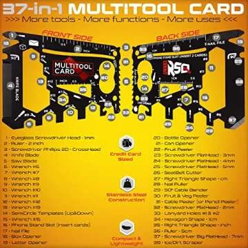 37-in-1 Credit Card Multitool: Ultimate Gift for Him