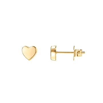 PAVOI Tiny Heart Stud Earrings for Sensitive Ears