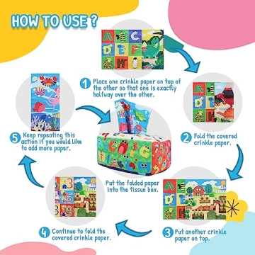 URMYWO Baby Tissue Box Toy for Sensory and Fine Motor Skills