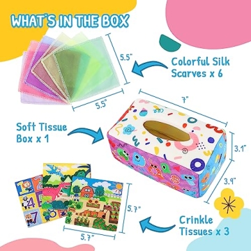URMYWO Baby Tissue Box Toy for Sensory and Fine Motor Skills