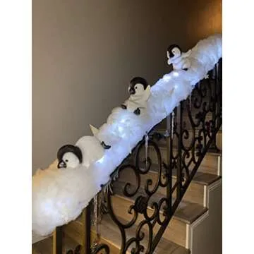 Midlee Christmas Penguin Stairway Holiday Decoration Set