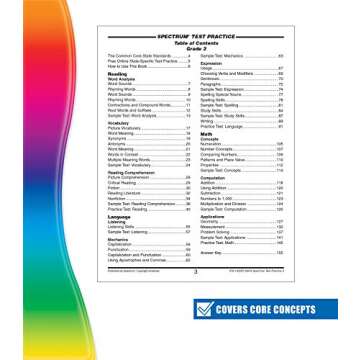 Spectrum Test Practice 2nd Grade Workbook, Math, Language Arts, Reading Comprehension, Grammar, Spelling, Vocabulary, and Writing Practice, Classroom or Homeschool Curriculum