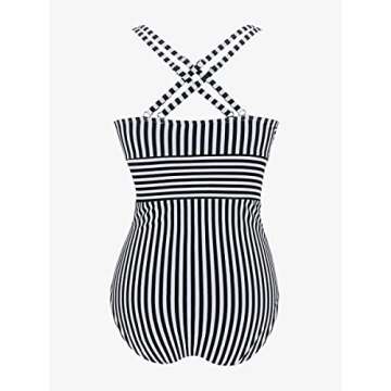 SouqFone Women's Full Coverage Ruffle Swimsuit