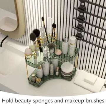 Emljkvp 2 Tier Corner Organizer for Bathroom Storage