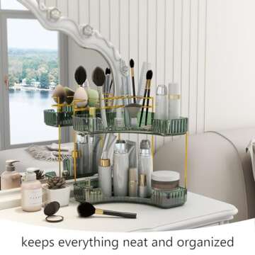 Emljkvp 2 Tier Corner Organizer for Bathroom Storage