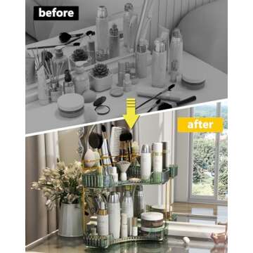 Emljkvp 2 Tier Corner Organizer for Bathroom Storage