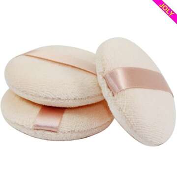 Joly Powder Puff for Makeup Face Powder (3 Pieces)