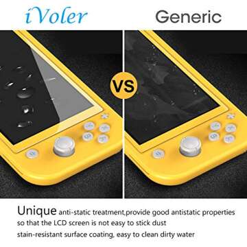 ivoler 4-Pack Screen Protector Tempered Glass for Nintendo Switch Lite, Transparent HD,High Definition,Clear Anti-Scratch with Anti-Fingerprint Bubble-Free Fit Switch Lite 2019