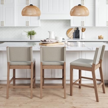 Nathan James Linus Comfortable Modern Bar Stool