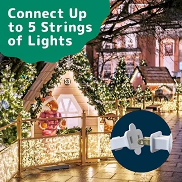PREXTEX 100-Count White Christmas Lights for Holiday Decor