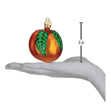 Old World Christmas Ornaments: Fruit Selection Glass Blown Ornaments for Christmas Tree, Peach