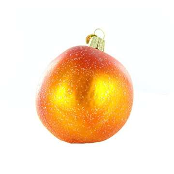 Old World Christmas Ornaments: Fruit Selection Glass Blown Ornaments for Christmas Tree, Peach