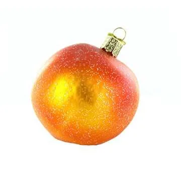 Old World Christmas Ornaments: Fruit Selection Glass Blown Ornaments for Christmas Tree, Peach