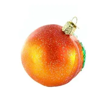 Old World Christmas Ornaments: Fruit Selection Glass Blown Ornaments for Christmas Tree, Peach