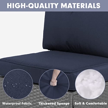 SOLAURA 7-Piece Outdoor Furniture Set Stylish Gray Wicker