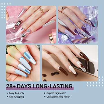 Gel Nail Polish 48 PCS Colors Winter Spring Holiday 6ml Gel Polish Set Soak Off Gel Nail Kit Glitter Nail Gel Polish Starter Kit Beauty Gifts Set by MODELONES