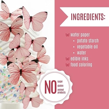 Sugar Robot Edible Butterflies - Perfect for Cake Decorating