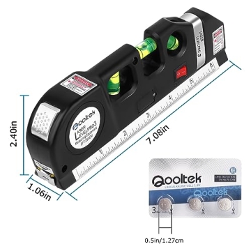 Versatile Qooltek Laser Level with Measuring Tape & Tripod