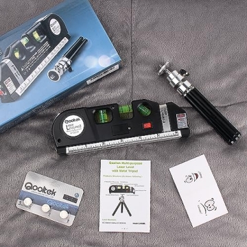Versatile Qooltek Laser Level with Measuring Tape & Tripod