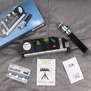 Versatile Qooltek Laser Level with Measuring Tape & Tripod