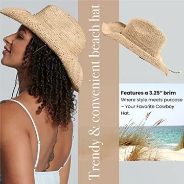 Stylish San Diego Raffia Cowboy Hat for Women