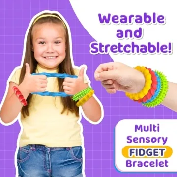 4 Pack Stretchy Fidget Bracelets for All Ages