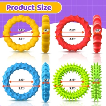 4 Pack Stretchy Fidget Bracelets for All Ages