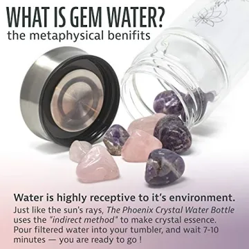 Phoenix Crystal Water Bottle – Customizable Spiritual Gift for Women