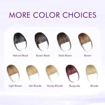 Transform Your Look with ELEFOCUS Real Hair Clip-in Bangs